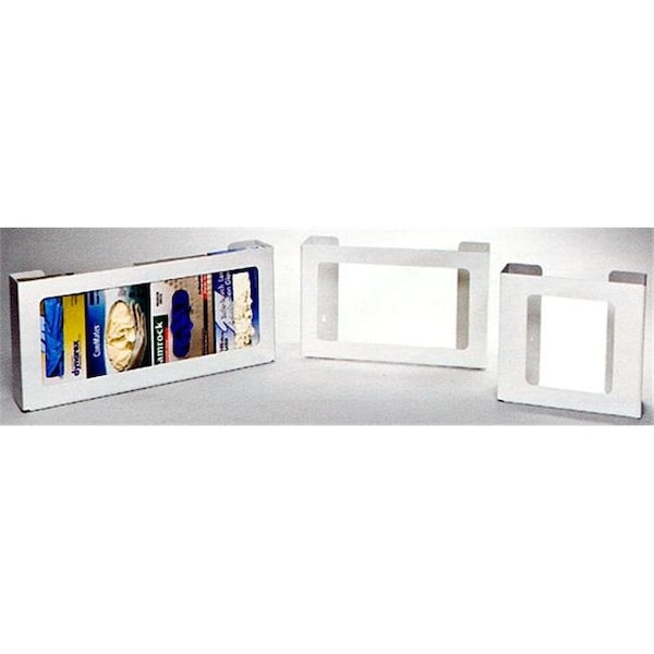 Rack Em Racks RackEm Racks 5114-W 3-Box RackEm Rackstal Plastic Box Glove Dispenser - White Heavy- Duty Plastic 5114-W - main